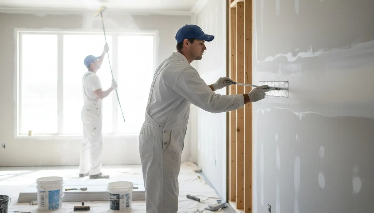 Drywall repair in El Paso, TX by El Paso Paint Pros fixing cracks and holes for smooth walls